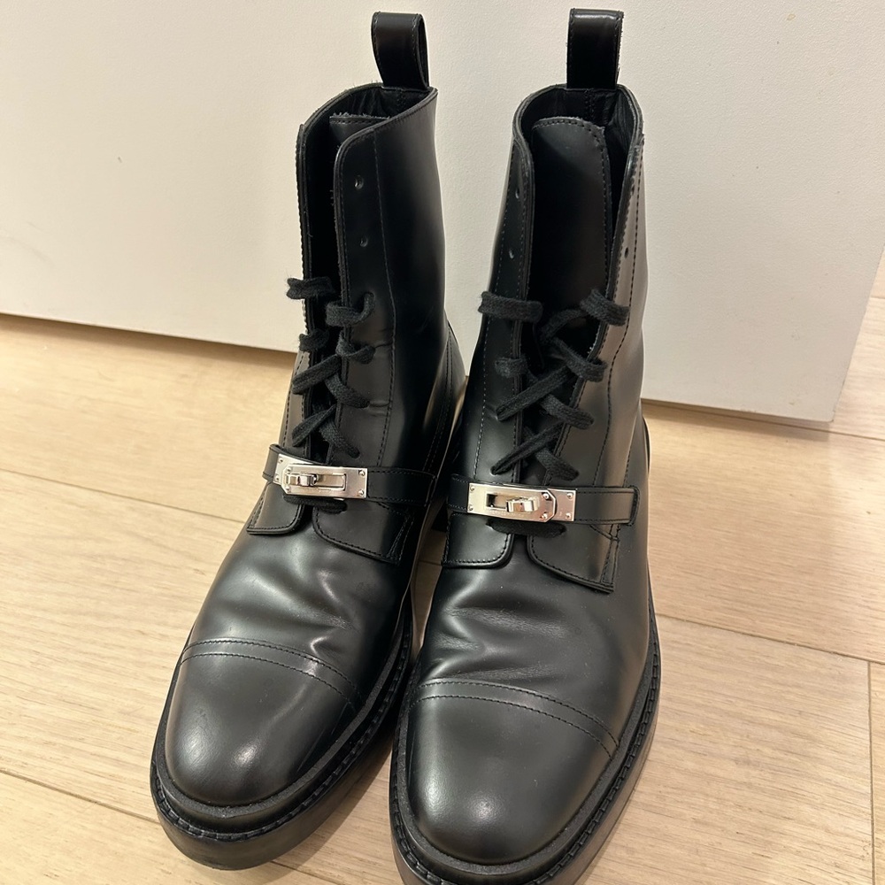 Hermes Funk Ankle Boots Noir 38.5